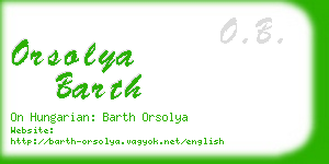 orsolya barth business card